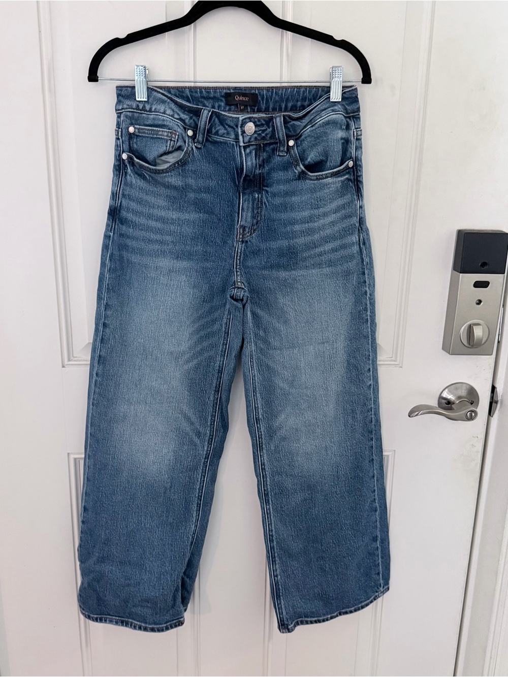 Quince Bella Stretch Relaxed Straight Jeans 27 | Atlantic Blue